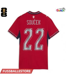 Günstige Tschechische Republik Tomas Soucek #22 Heimtrikot Damen WM 2026 Kurzarm